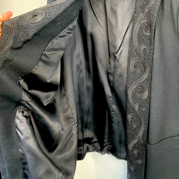 Nolan Miller Vintage oversized wool jacket open blazer detailing womens 14 - Picture 7 of 8